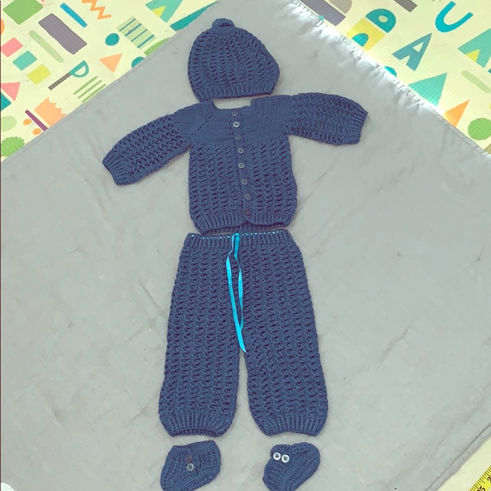 Handmade cotton new born outfit